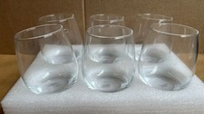  White Wine Glasses Stemless 6 Piece Set 414ml Dishwasher Safe