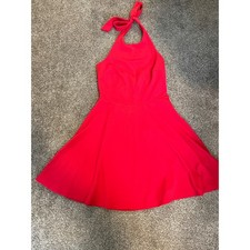Trixxi Red Halter Neck Cutout Skater Dress Women S