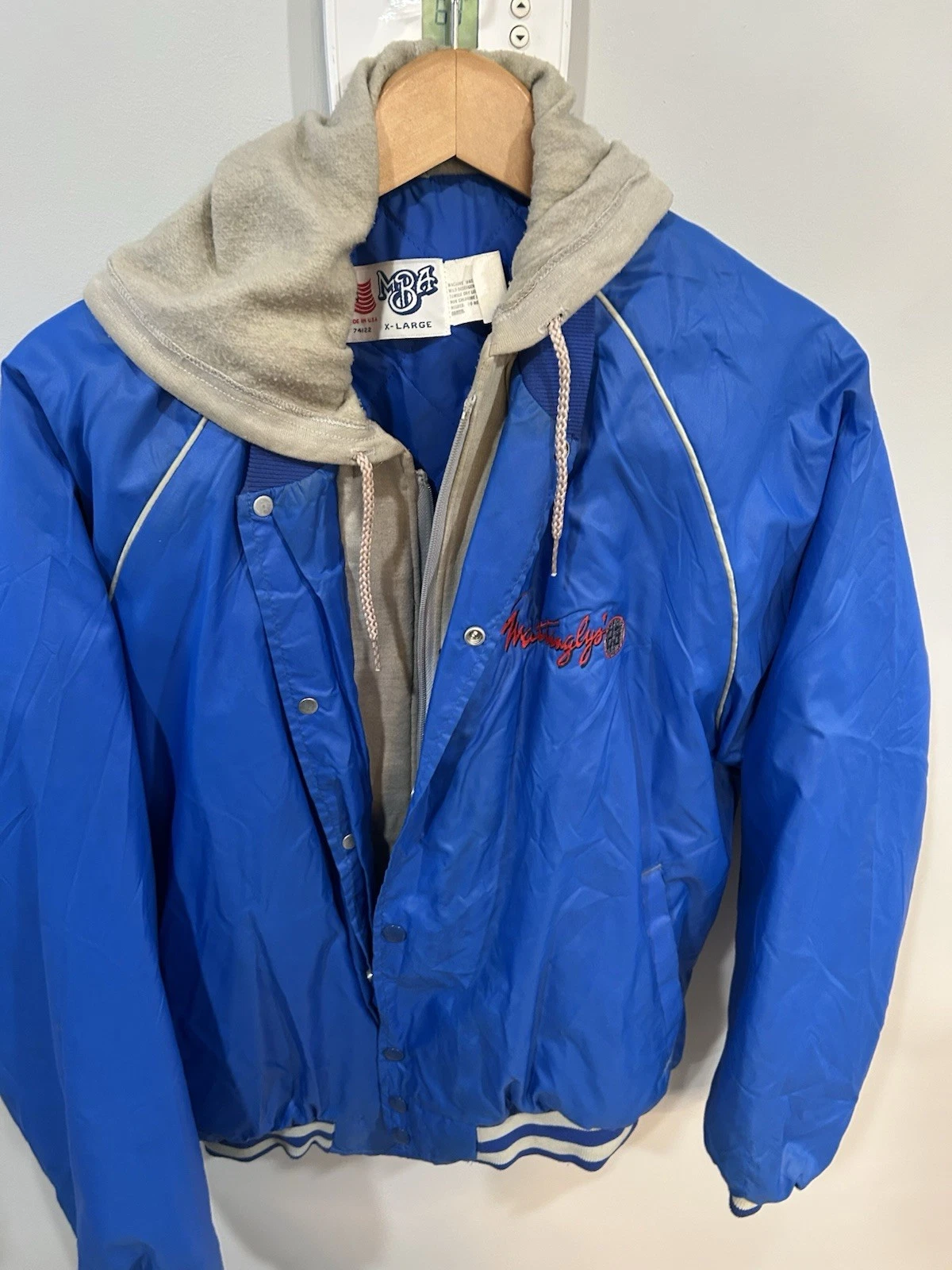 Vtg 90s Don MattinglyJacket Adult XL Made in USA Varsity All Star 23 Made By MBA - product detail image 6