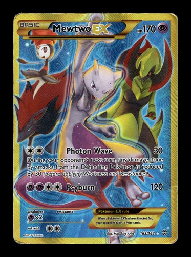 Mewtwo EX (163 Secret Ful XY - BREAKthrough #163 (2015) Holo HP Pokemon