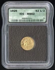 US Coin 1926 $2.5 Gold Coin Indian Head ICG MS62 NO RESERVE!