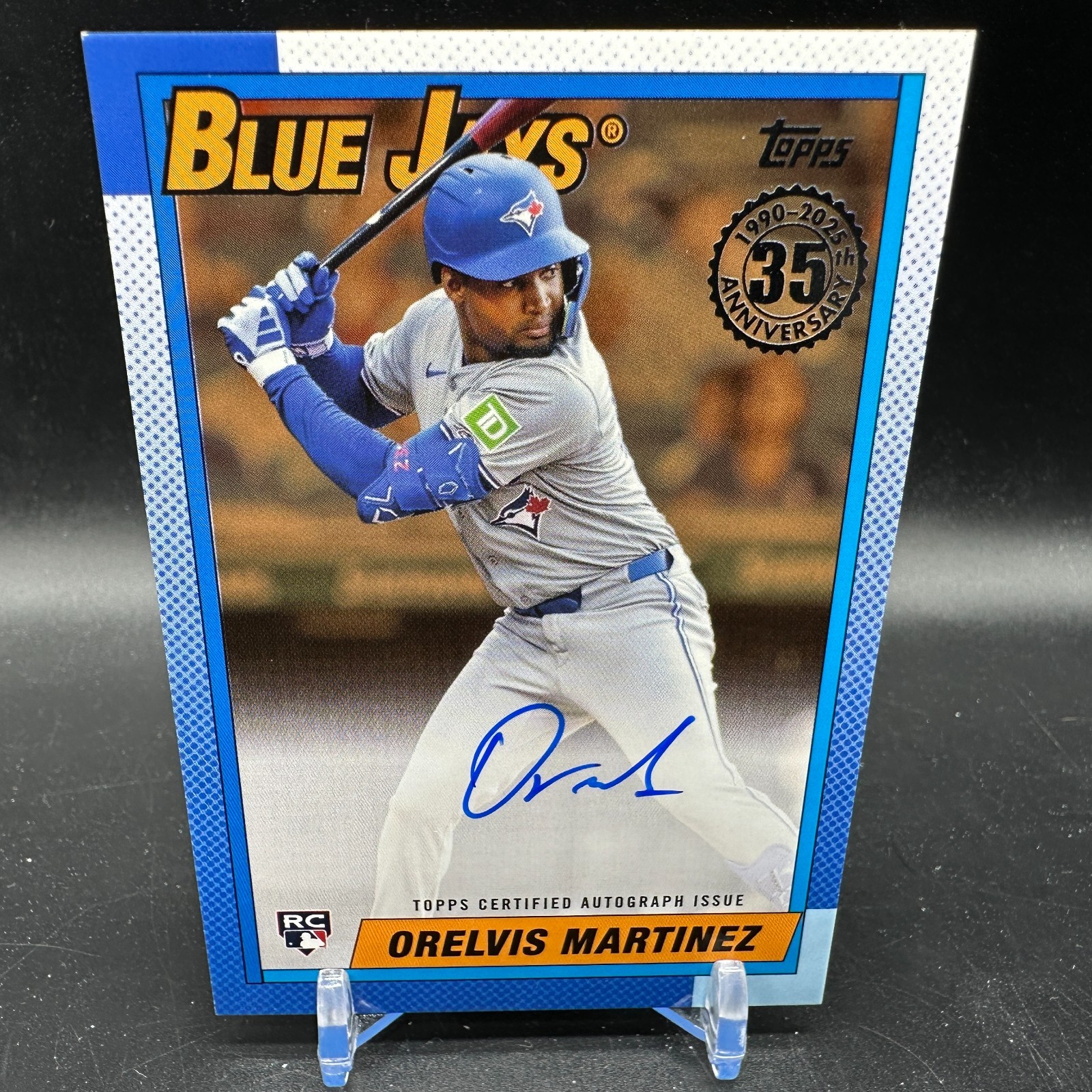 Orelvis Martinez Auto Gold /50 2025 Topps 1990 Topps Baseball #90A-OM Rookie RC