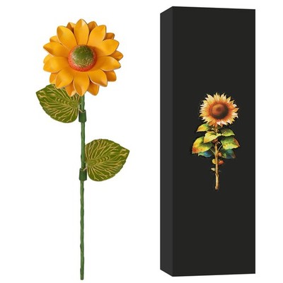 Genuine Leather Sunflower 3rd Year Anniversary Keepsake for Her Him, Leather ...