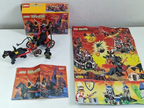 Lego vintage set System Castle 6027 Bat Lord's Catapult, with box n instructions