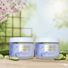 Bath  Body Works - Lavender  Vanilla Shea Sugar Body Scrub 12.5 oz - 2 Pack