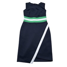 Tommy Hilfiger Women's Sleeveless Midi Sheath Dress Navy Blue Size 4 - 16 x 38
