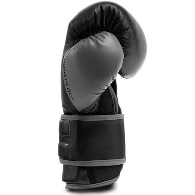 Everlast Powerlock2 Training Boxing Gloves 8oz to 16 oz Black/Grey