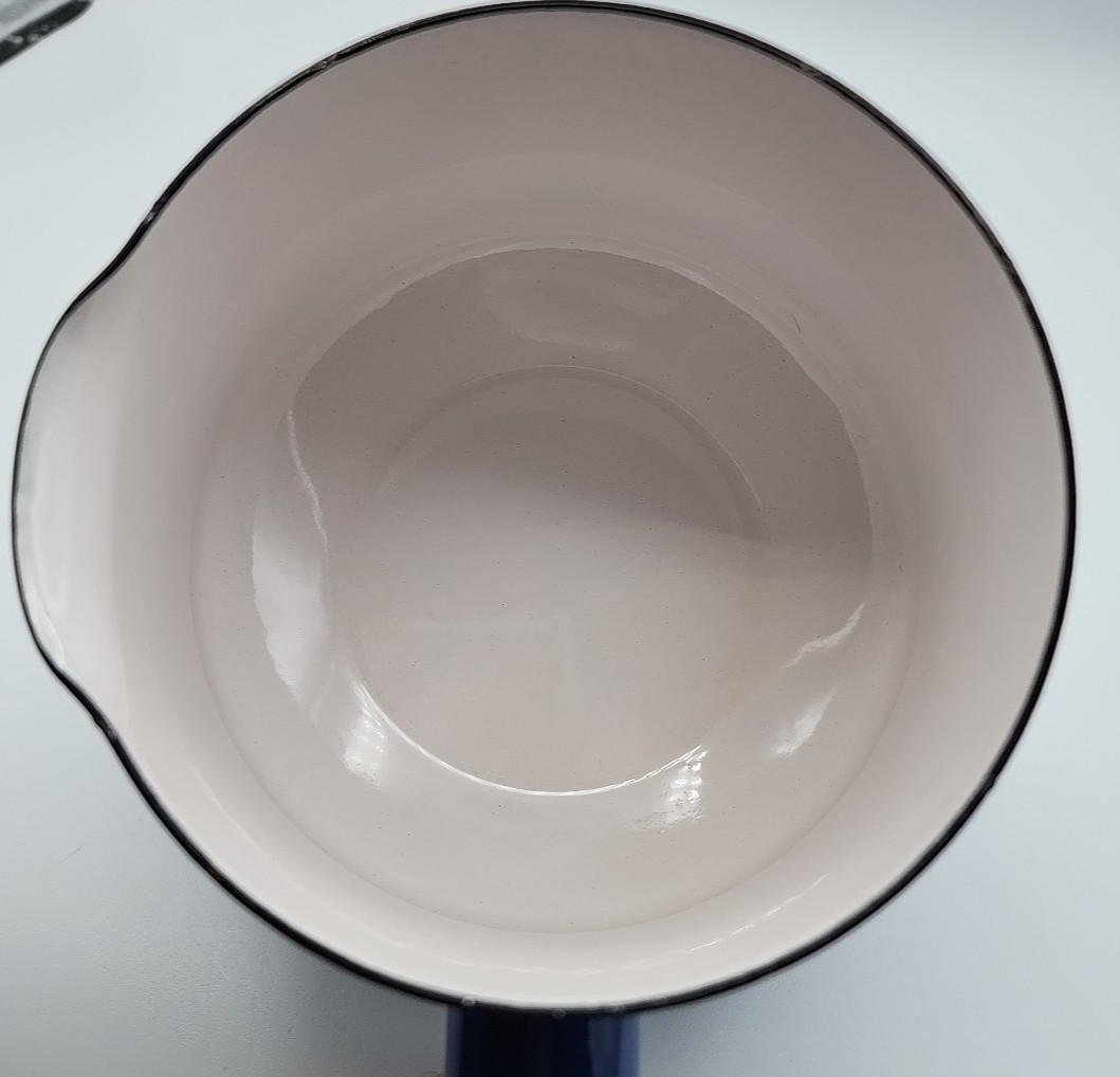 Dansk Kobenstyle Midnight Blue Butter Warmer 3 5/8" Tall Teak Handle