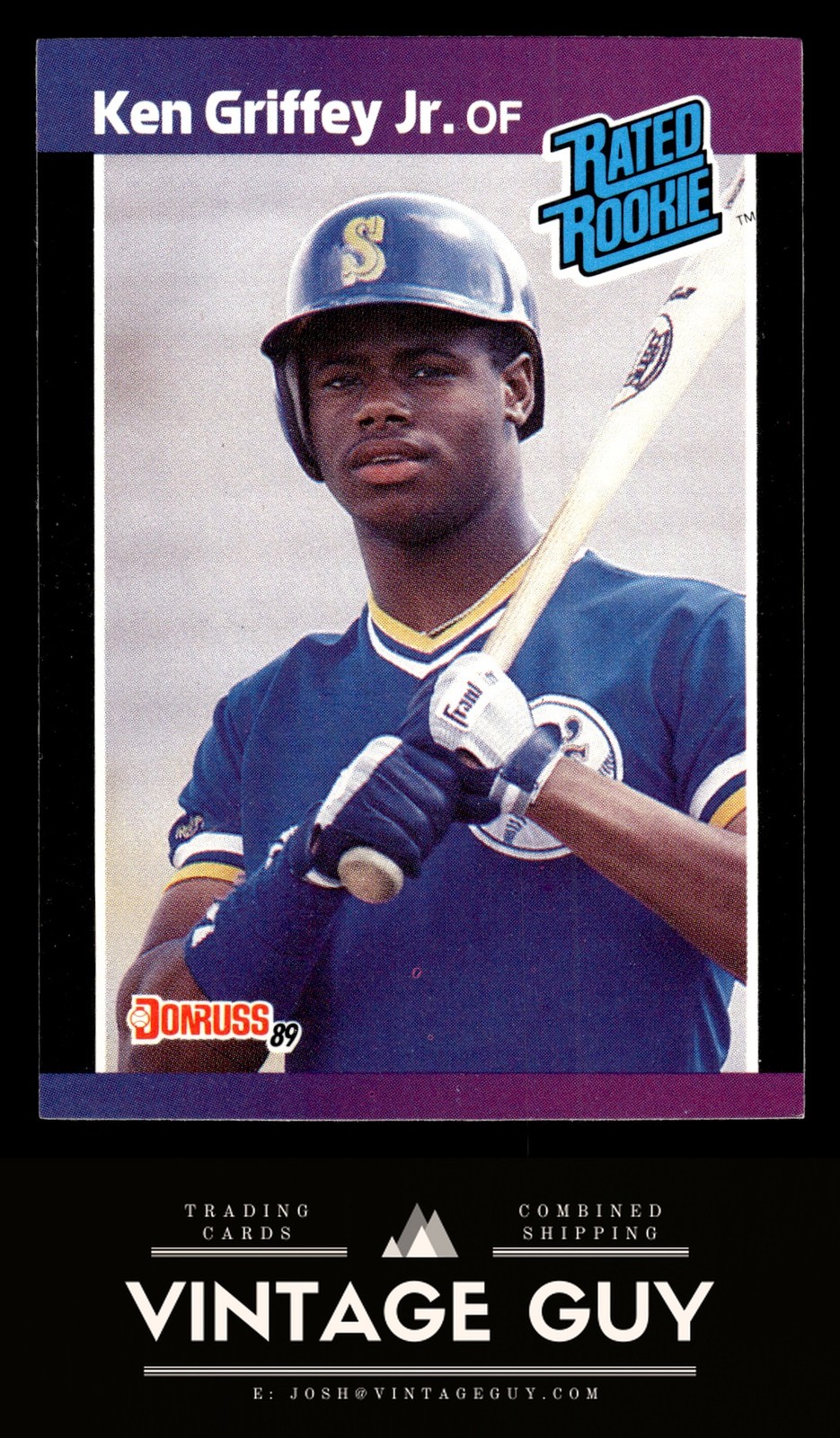 1989 Donruss #33 Ken Griffey Jr. Rookie Seattle Mariners RC Baseball Card