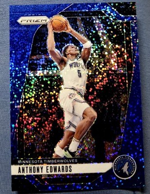 2023-24 Panini Prizm Anthony Edwards Blue Sparkle Prizm /144 SSP