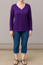 Oscar de la Renta Women s Purple Long Sleeve ...