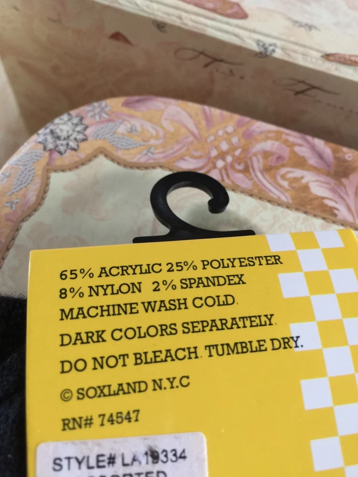 Calcetines DAVCO para mujer 9-11 Soxland negros para flamencos, piñas y palmeras Foto 3 de 3