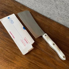 Cutco 1737 NEW Meat Cleaver Knife 7" Blade / 12.75" White Handle w/ sleeve