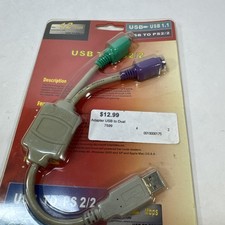 USB to Dual PS2/2 Keyboard/Mouse Converter Cable Active Adapter