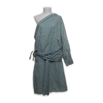 Unique 21, Kleid, Größe: 54, Grün/Weiß, Polyester, Streifen, Damen #MtZ