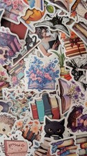 Lot 10 stickers aléatoires littérature livres bookworm fantasy BookTok