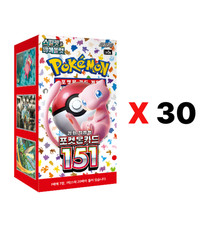 30 BOX SET Pokemon Card Scarlet Violet 151 Booster Box sv2a Korean New Seale