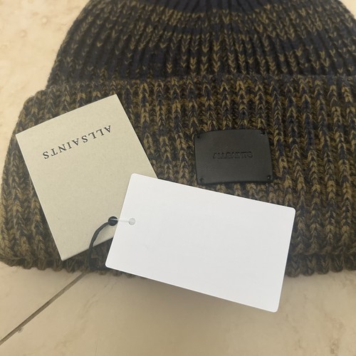 AllSaints Ombre Beanie Blue Hat  Multi Logo Unisex All Saints ONE SIZE