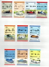 St Vincent Stamps Lot Automobiles. MNH.