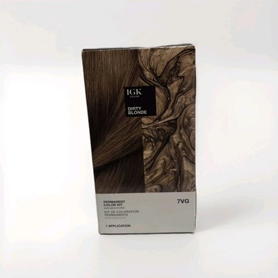 IGK Permanent Hair Color Kit 7VG Dirty Blonde - Dark Beige Blonde