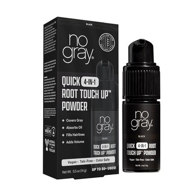 No Gray Quick 4-IN-1 Root Touch Up Powder for Black Hair Non-aerosol Pump