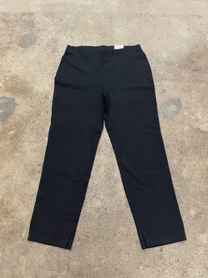 Alfani Leggings Pants Womens 0X Black Split Hem Pull On High Rise Straight Leg