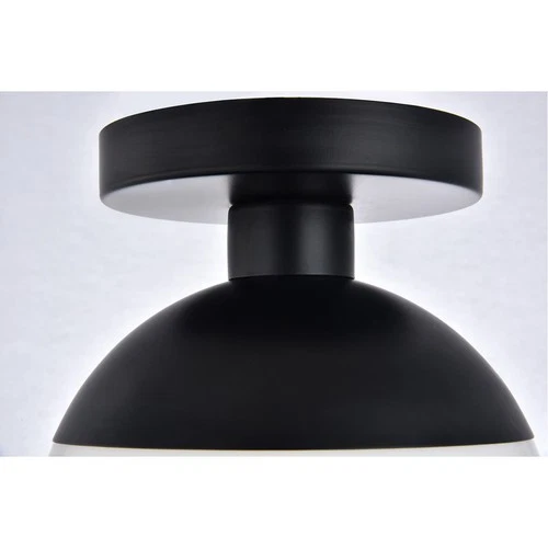 Living District LD6050BK Eclipse 1 Light 8 inch Black Flush Mount Ceiling Light - Picture 5 of 5