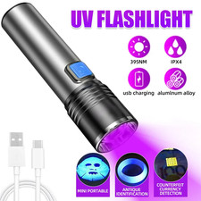 Linterna LED Ultra Violeta Linterna UV Luz Negra 395 nM Lámpara Inspección