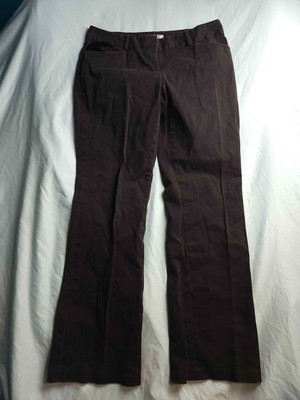 Michael Kors Chino Pants Womens 10 Brown Bootcut Stretch Office Siren Stretch