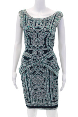 Herve Leger Womens Abstract Print Sleeveless Zipped Dress Herve Leger Womens Abstract Print Sleeveless Zipped Dress