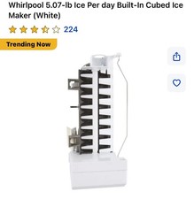 Whirlpool 5.07-lb Ice Per day Built-In Cubed Ice Maker White 