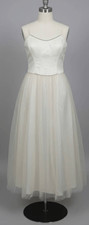 Vintage Gunne sax Jessica mc clintock womens small wedding ivory corset dress