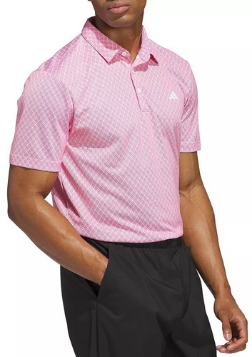 NEW Mens ADIDAS Golf Core Allover Print Polo Shirt JF4946 Pure Ruby White XXL - Picture 8 of 8