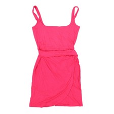 Bar III Women's Cover-Up Dress Belt Tie Bathing Suit Lightweight Pink Medium New