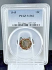 New Listing1945-P U.S. Mercury Dime Ten Cents 10¢ PCGS MS66 ~TONING~ LVB1.1
