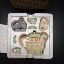 Precious Moments Noah's Ark Mini Tea Set Vintage In Box