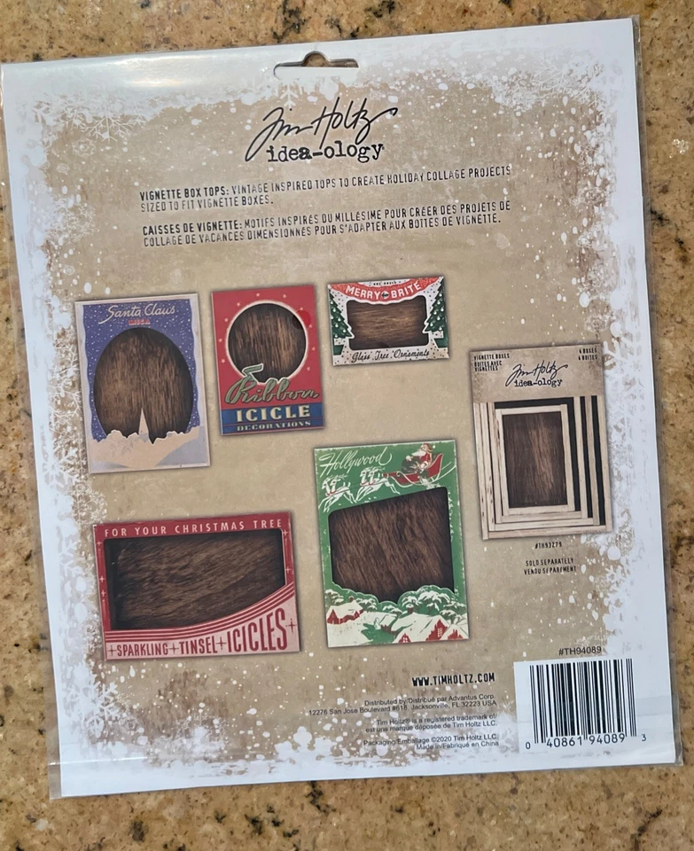 Tim Holtz Navidad Viñeta Box Tops Foto 2 de 3