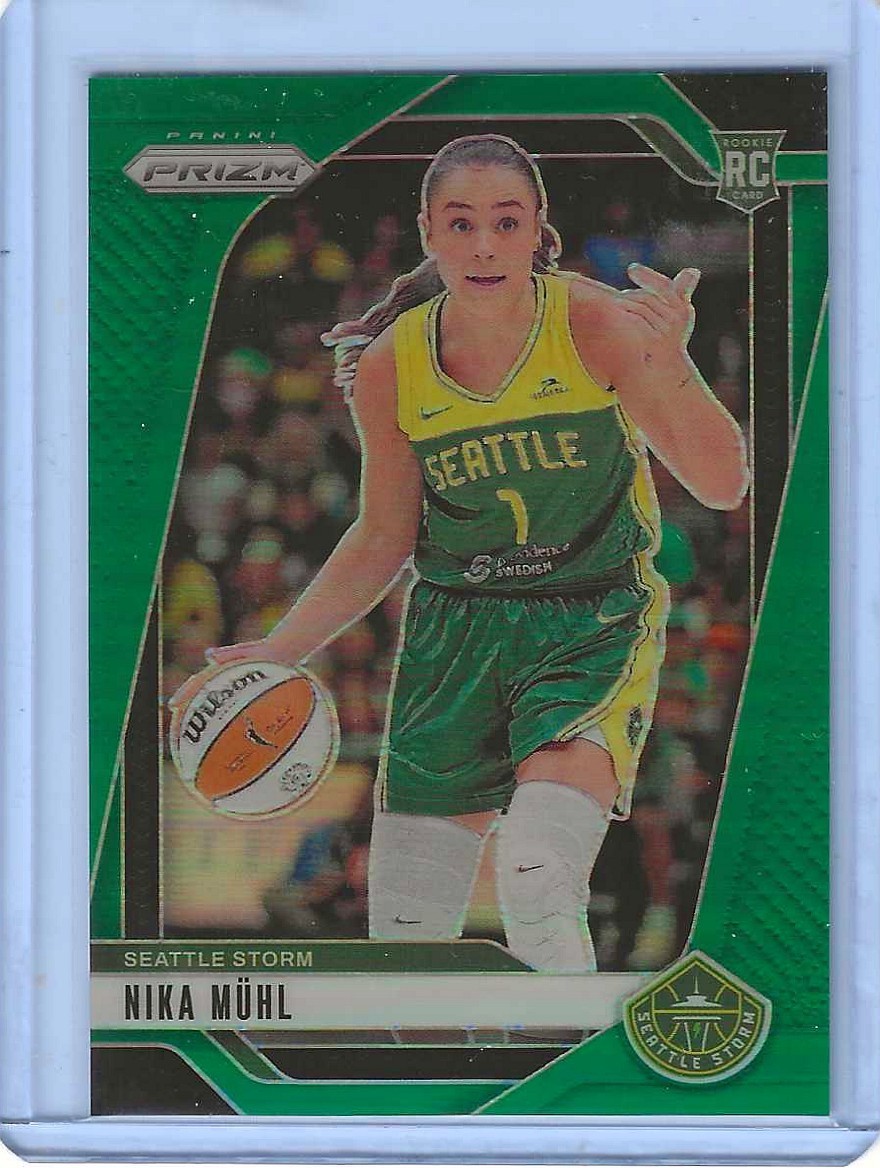 2024 Panini Prizm WNBA - Nika Muhl #75 Green Prizm (RC) Seattle Storm