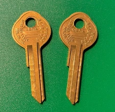 OBR2  Star  Brand ALUMINUM  key blanks   (Same as B-11)   set of 2