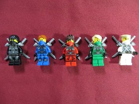 LEGO Ninjago Minifigures Lot. STONE ARMOR ,Jay,Kai,Cole,Zane,Lloyd,Weapons ETC