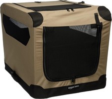 Portable Folding Soft Dog Crate 2-Door Collapsible Travel Kennel Top  Front