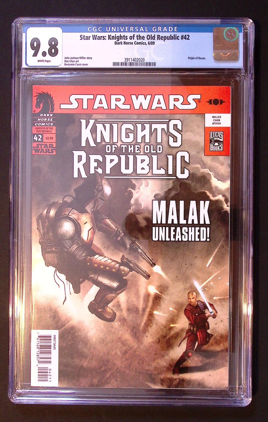 Star Wars: Knights of the Old Republic #42 — Origin of Revan — CGC 9.8 (White Pa
