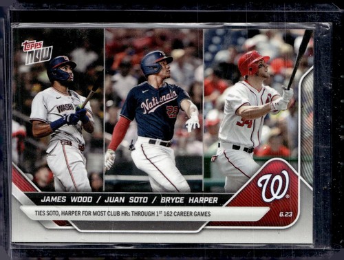 2025 Topps Now 342 James Wood / Juan Soto / Bryce Harper