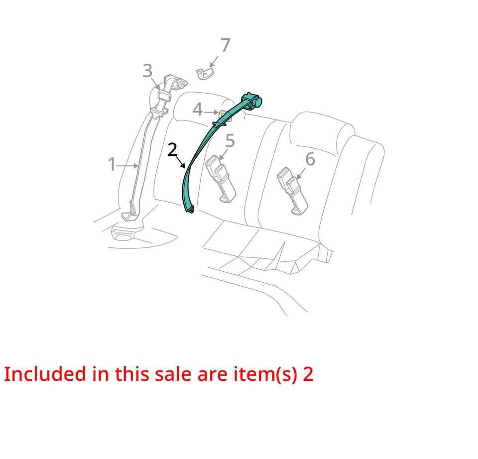 KIT DE CINTURÓN R/ASIENTO CTR RETR S 88956220 PARA PONTIAC GRAND PRIX 2004-2005 - NUEVO OEM Foto 2 de 3