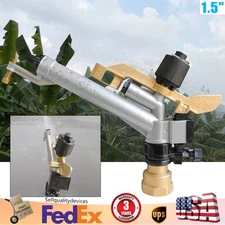 For Large Area Farm Watering Irrigation 360 Adjustable 1.5" Impact Sprinkler Gun