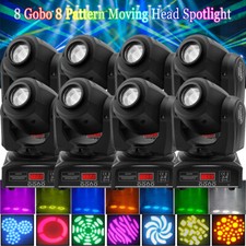 8PCS 120W LED Moving Head Light 8 Gobo 8 Pattern DMX Spotlight DJ Stage Lighting