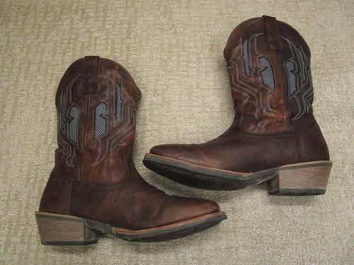 Cody James Boots Men 11D Brown Durance Leather Western Cowboy Square Toe Vented - Picture 7 of 12