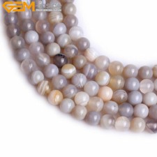 Natural Genuine Botswana Agate Onyx Gemstone Loose Beads For Jewelry Making 15"