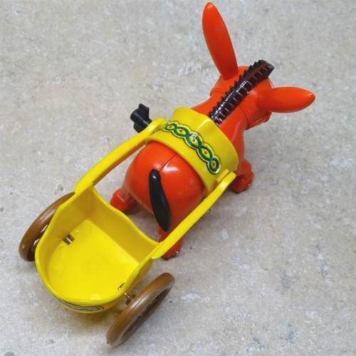 Vintage Mule Donkey N Cart Windup Toy + Box, Plastic Wind-Up Toy 6" - Imagen 6 de 8