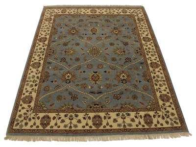 8x10 Indian Vegetable Dye Traditional Area Hand Knotted Oriental Wool Rug